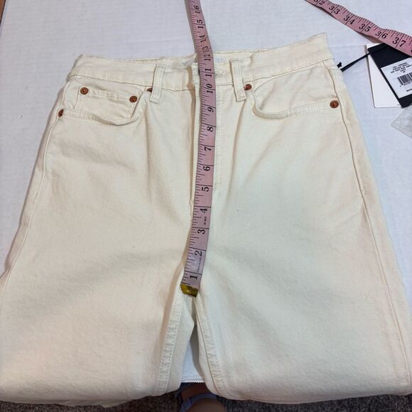 Revolve RE/DONE Orginals 90s High Rise Ankle Crop in Vintage White NEW Size 26 - Picture 15 of 16